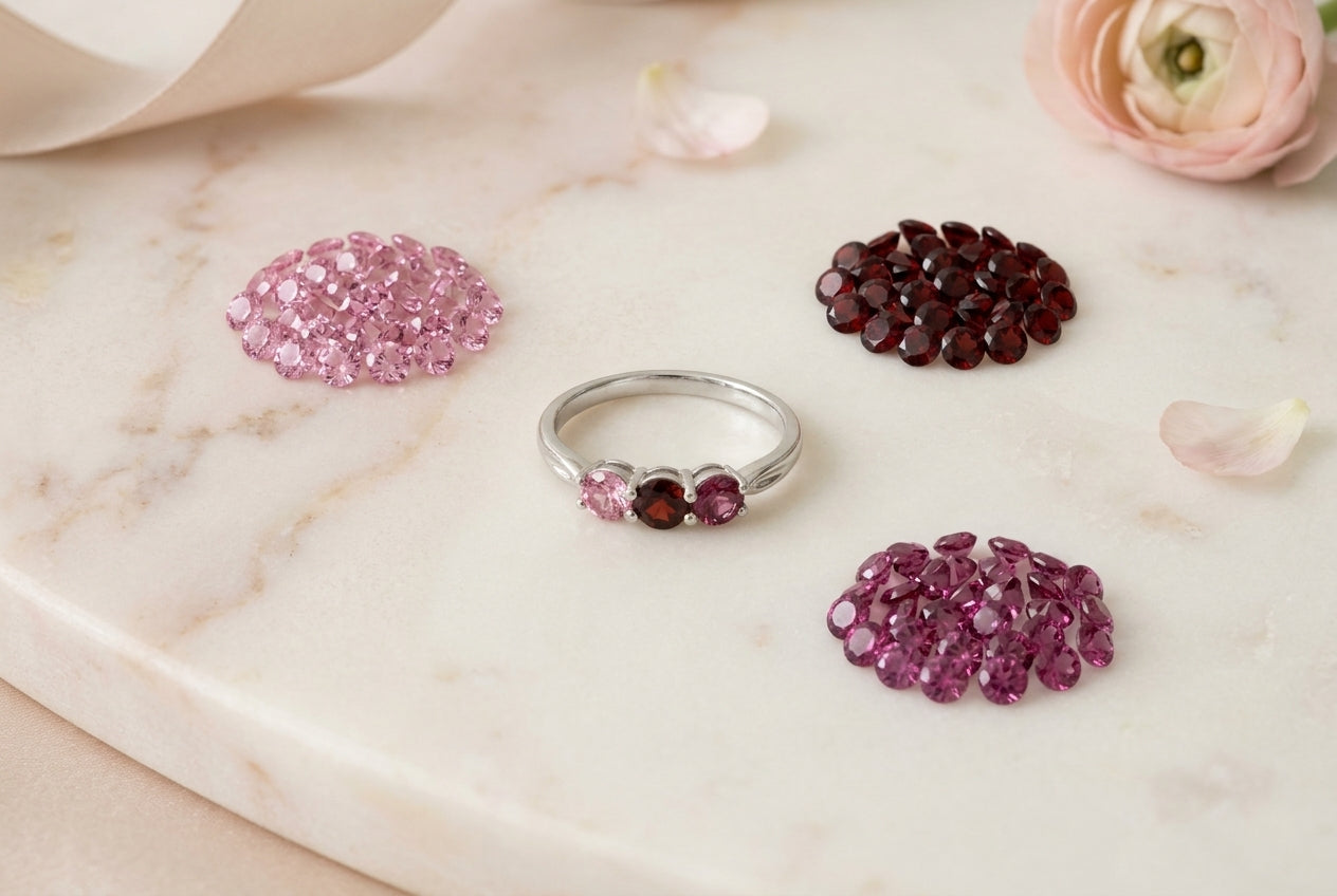 Repeated birthstone color in separate positions
