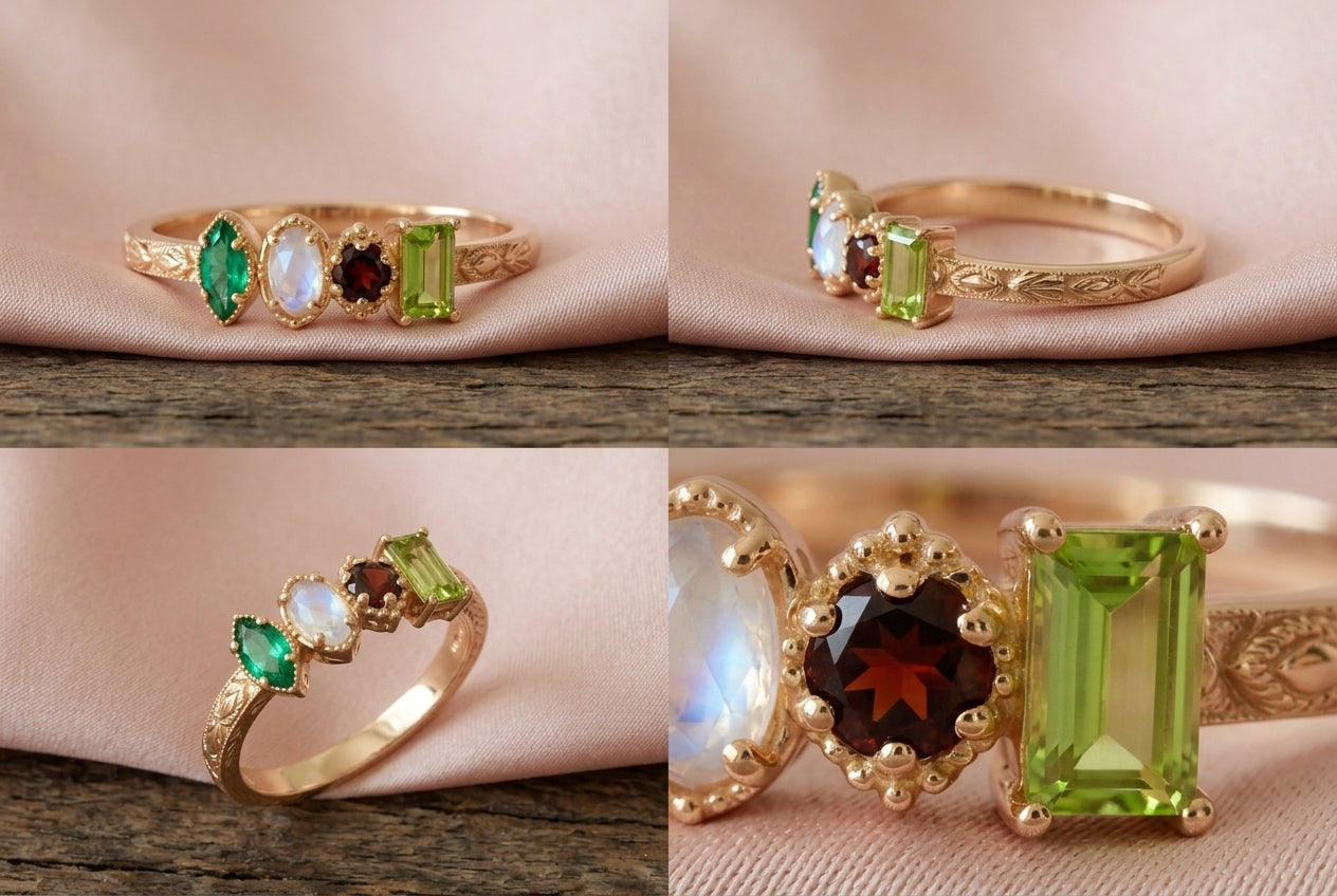 Four-position family ring