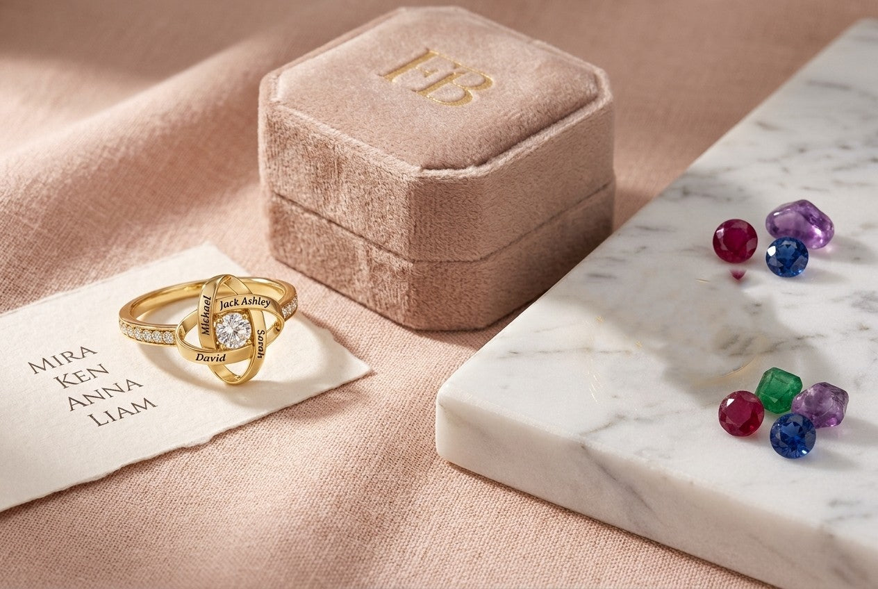 Grandma ring comparison: names vs birthstones