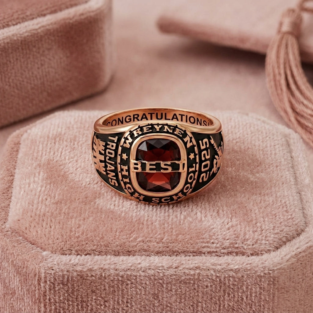 Graduation ring name year school detail