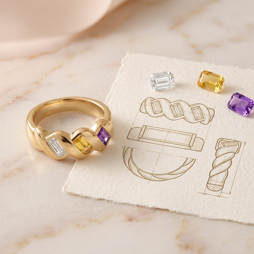 Three-stone ring architecture comparison