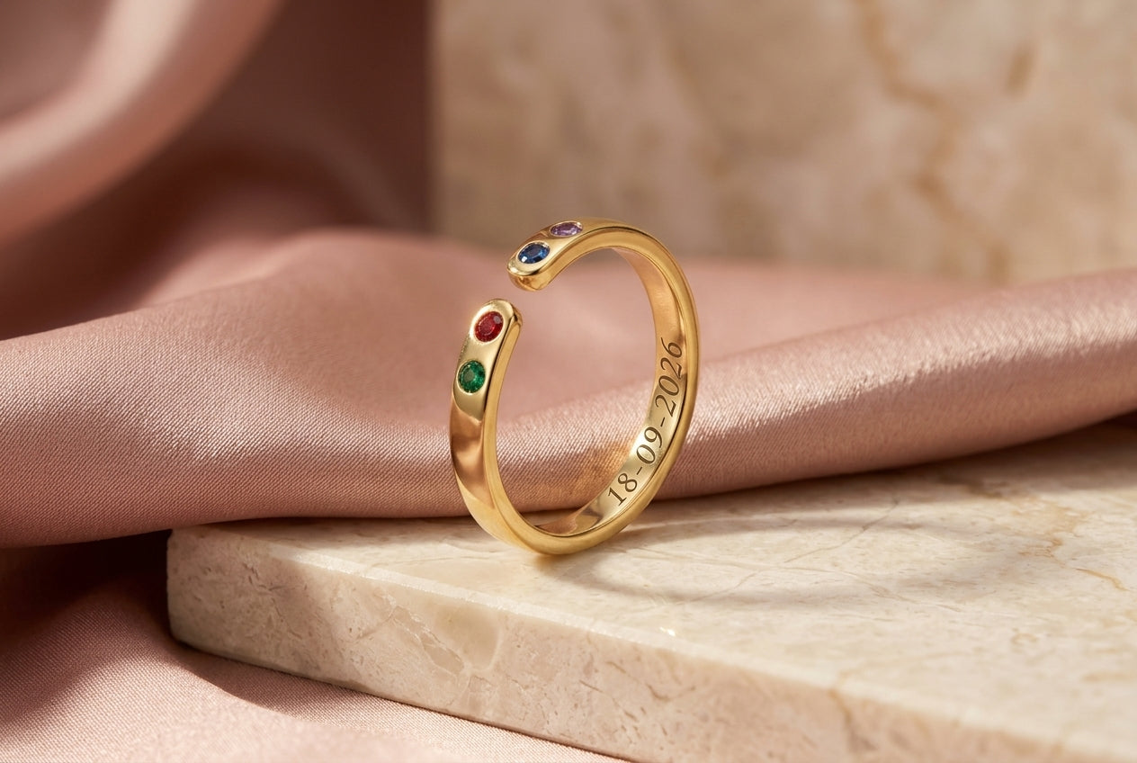 Four-stone mother's ring hero