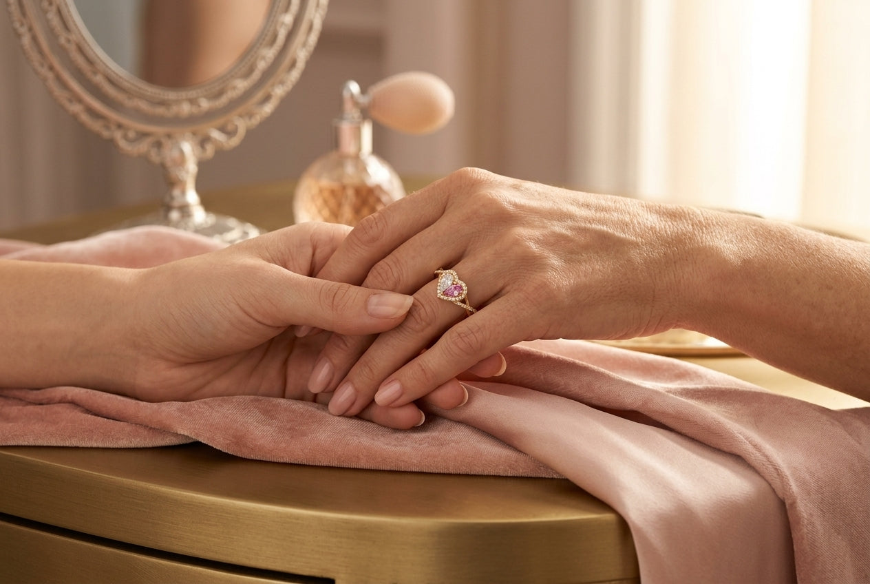 One shared mother-daughter ring