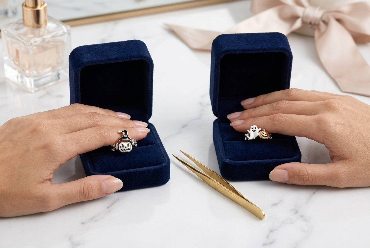 Halloween ring wearing-scale gift comparison