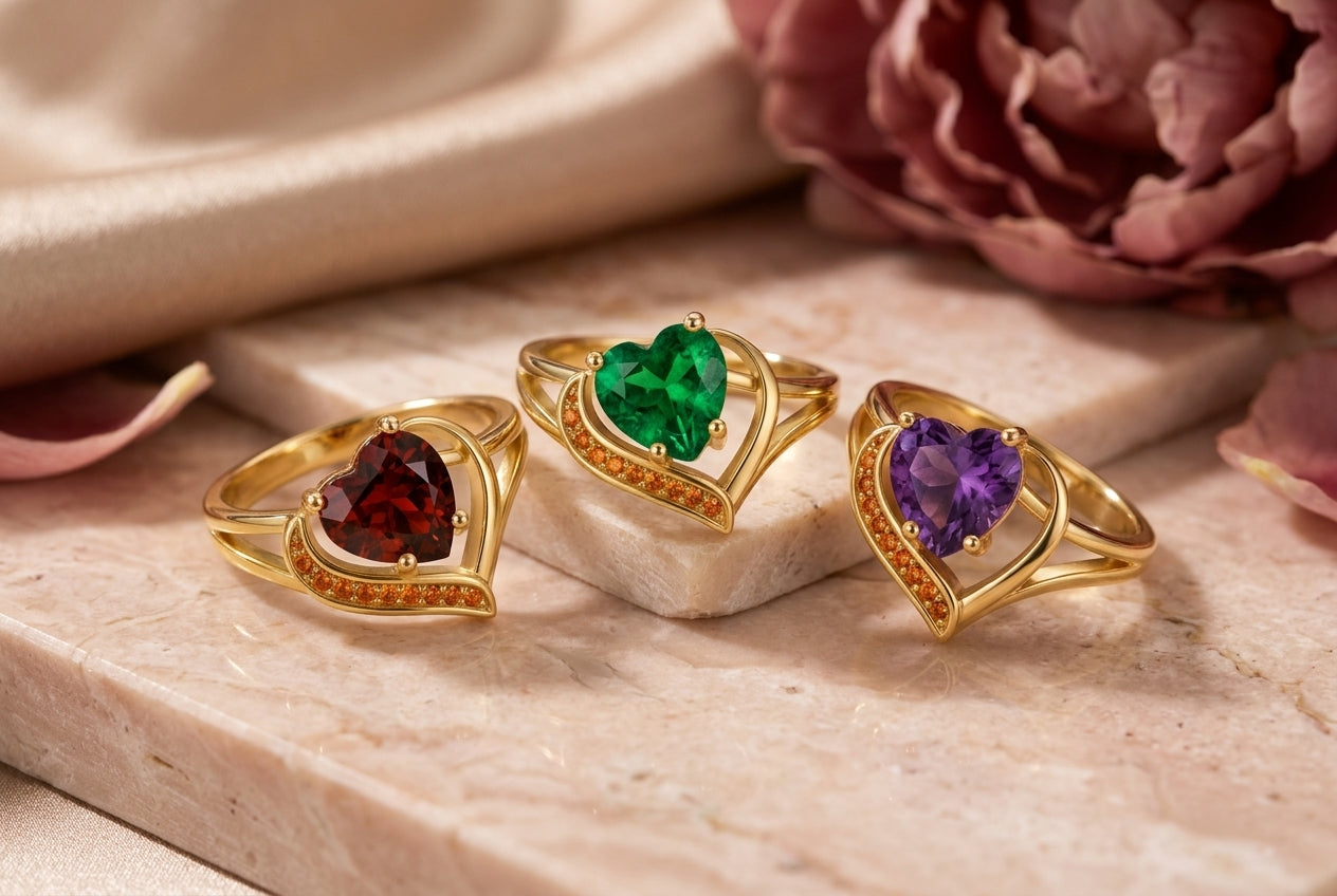 Name ring versus birthstone ring versus combined personalization