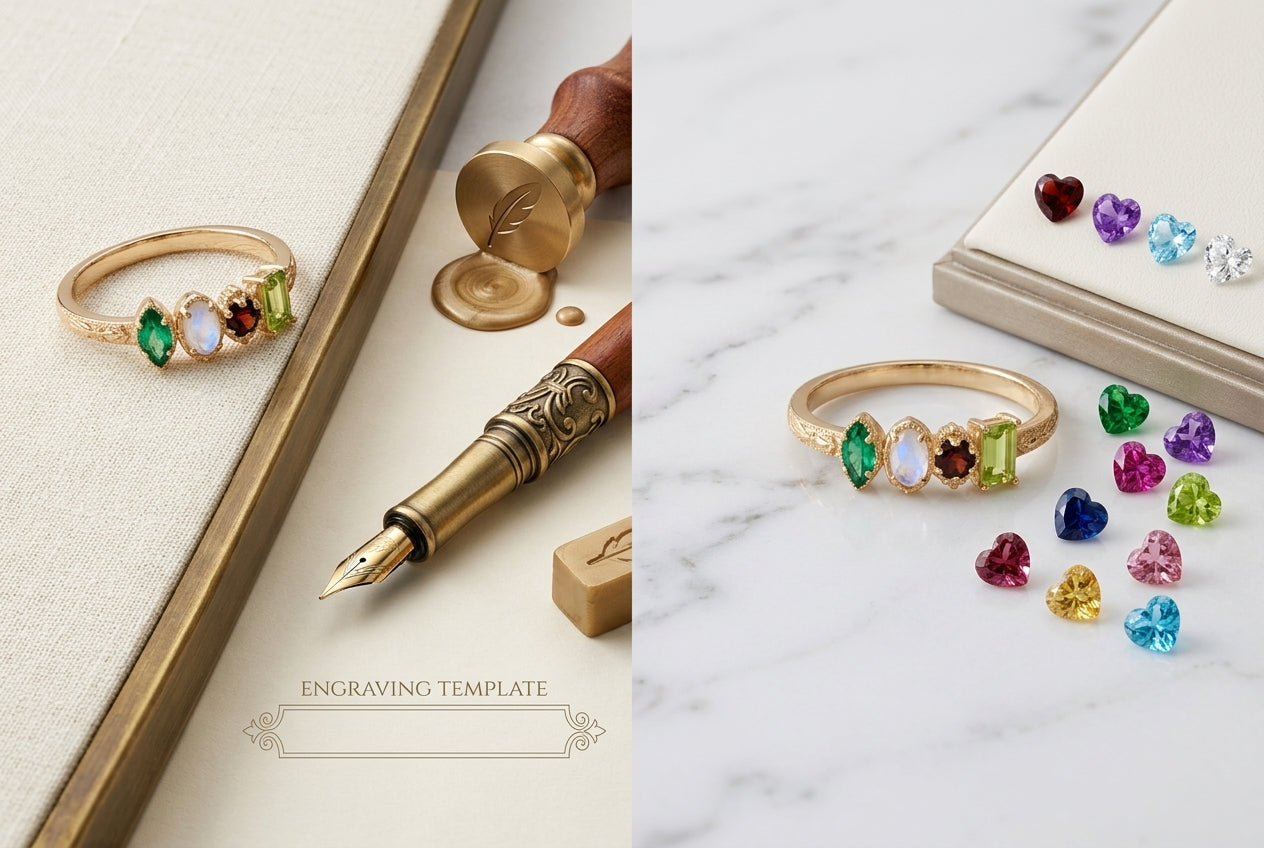 Blended family names versus birthstone-only comparison