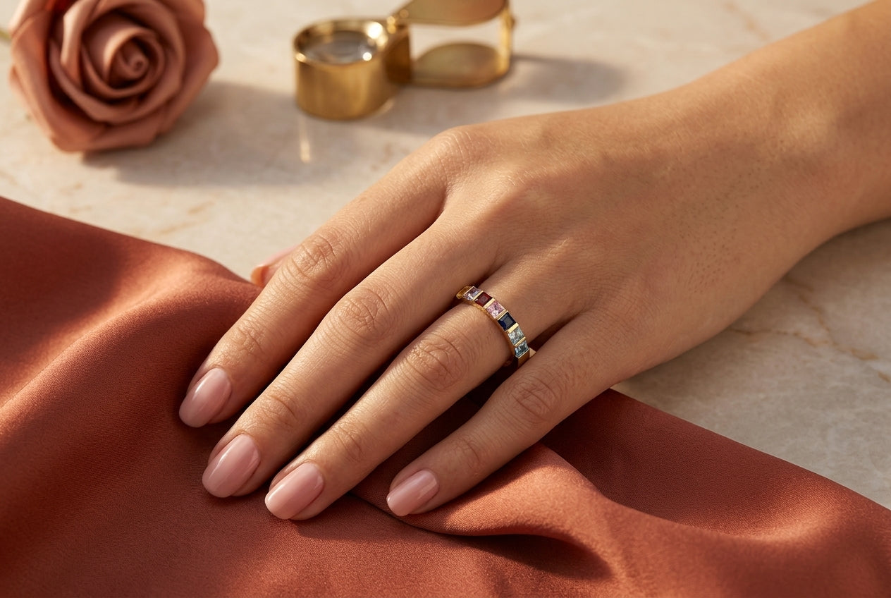 Bezel multi-stone versus linear multi-position ring design
