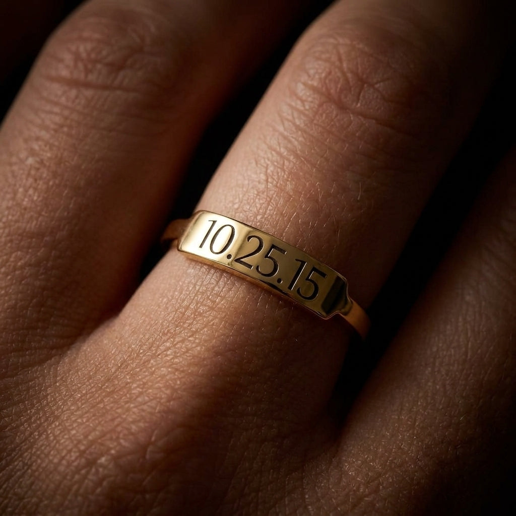 Memorial ring with date as visible detail