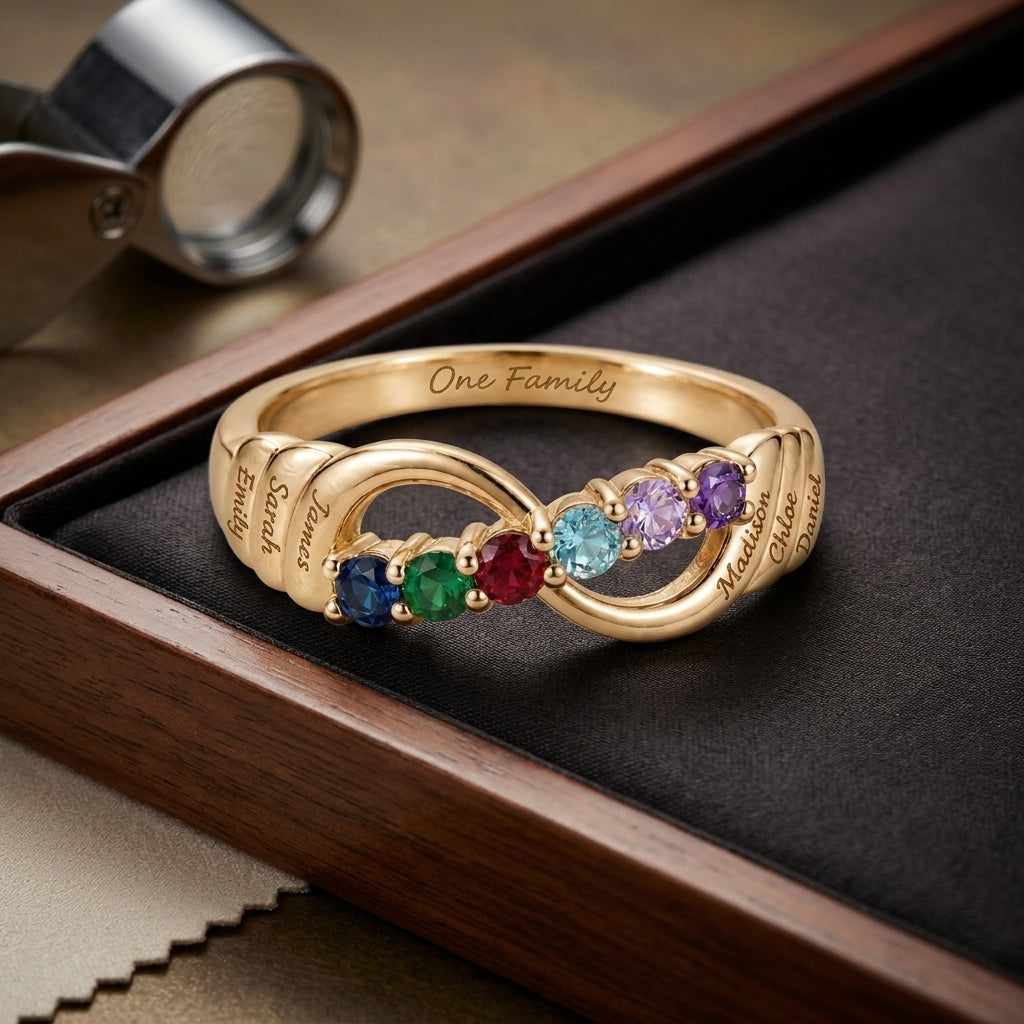 Six-position family ring sample