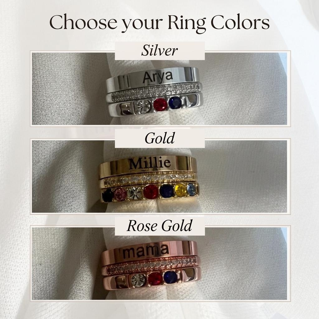 Personalized Graduation Birthstone Ring | Personalized Class Ring Keepsake for Graduates | Graduation Memory Ring Gift | BRS0