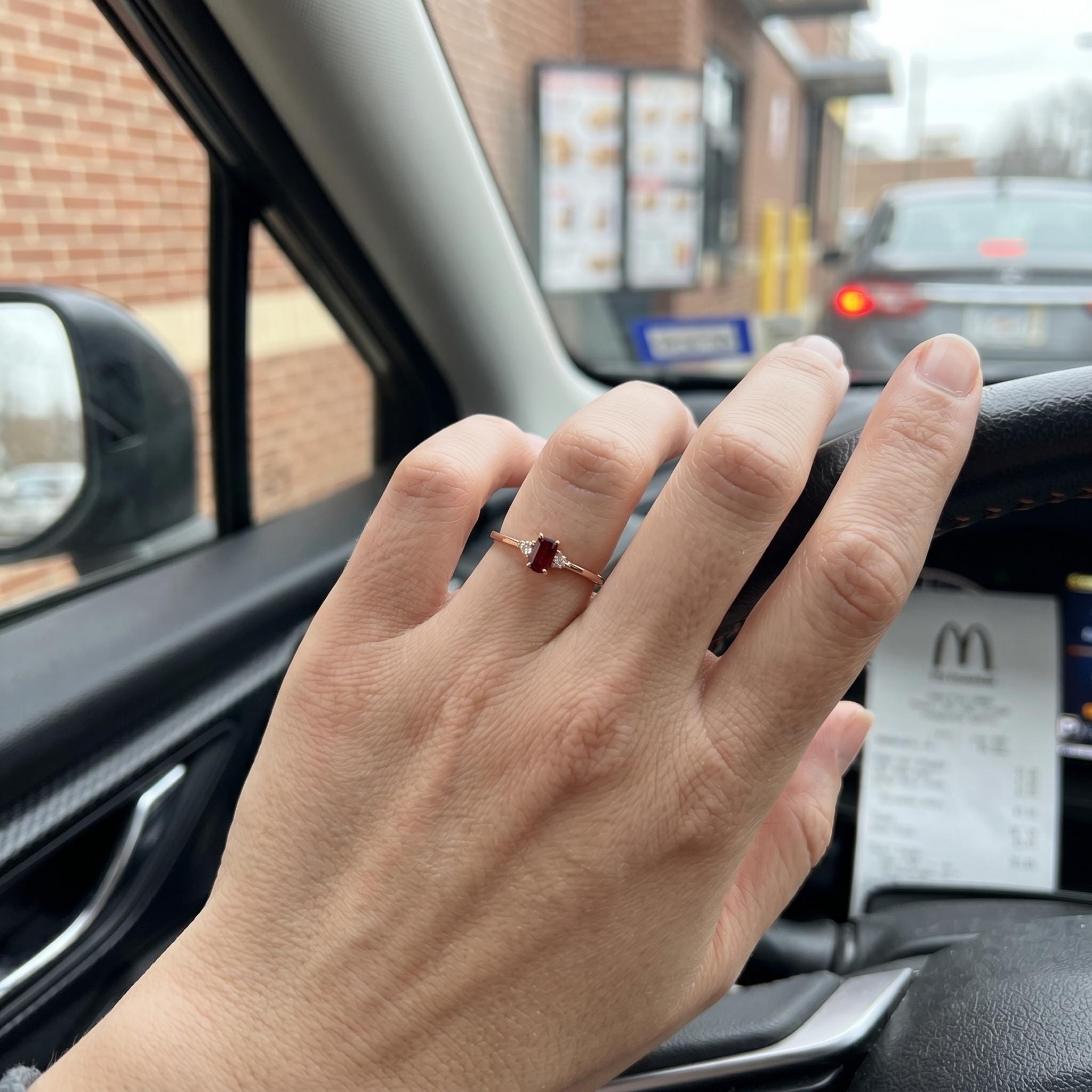 Birthstone Ring for Mother's Day with Custom Color | Personalized Color Birthstone Ring | Meaningful Mother Daughter Jewelry