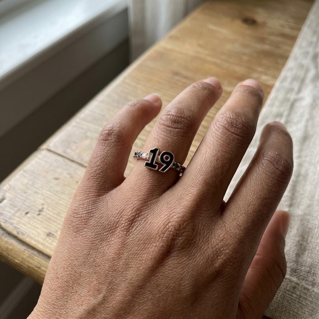Personalized Number Ring for Daughter | Custom Birthstone Class Year Ring Gift | Graduation Jewelry from Mom | BRS071