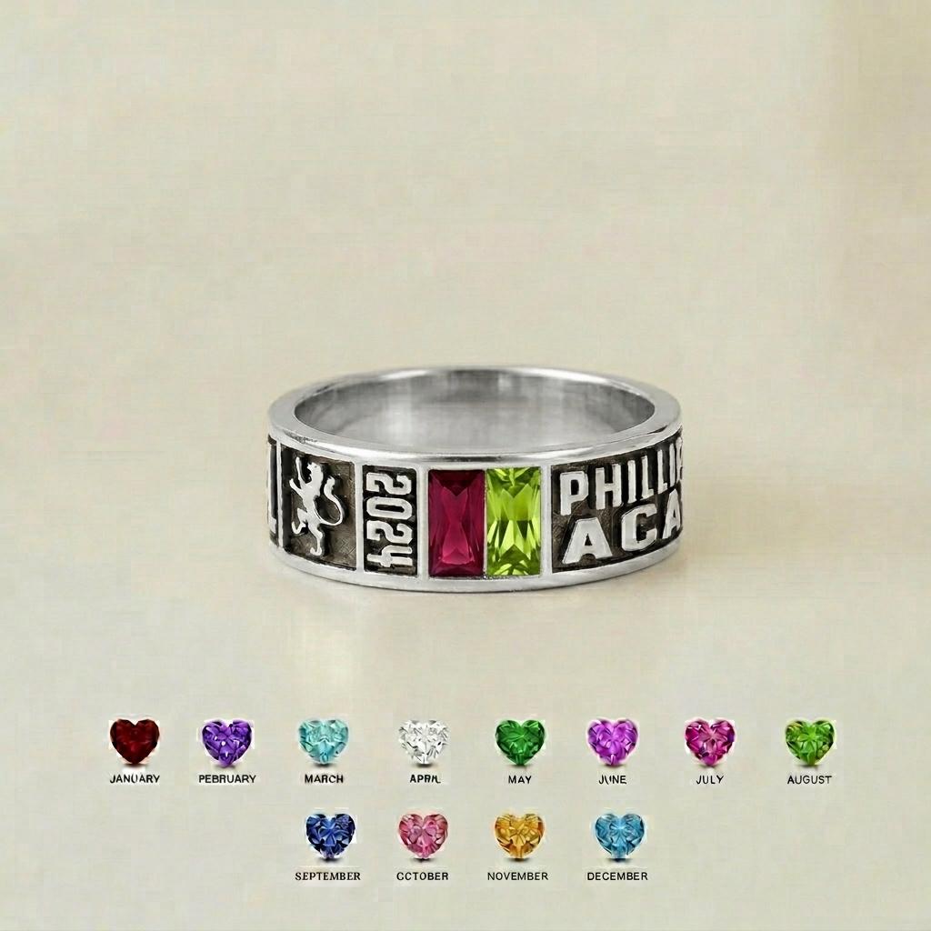 Personalized graduation ring detail from FarahBlush