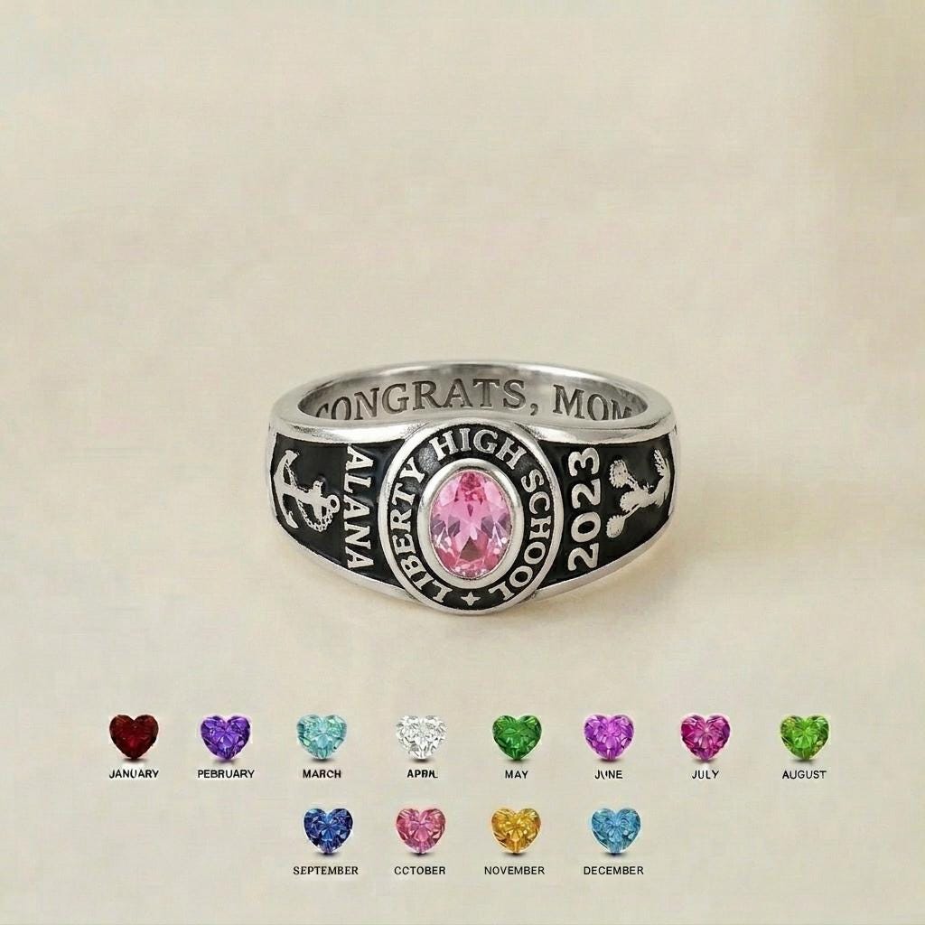 BRS045 school class graduation ring