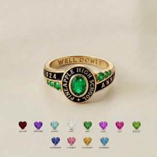 BRS046 elegant graduation birthstone ring