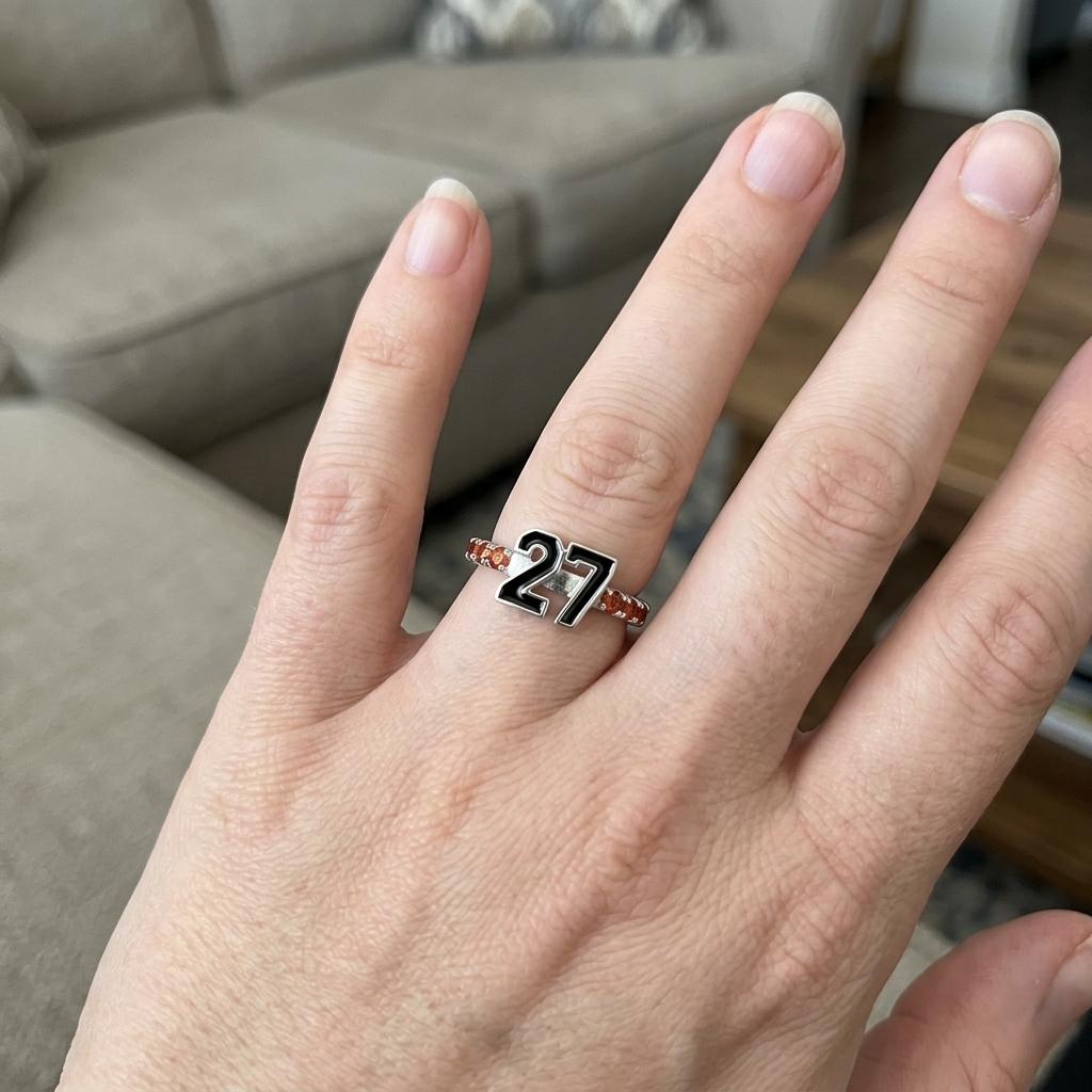 Personalized Number Ring for Daughter | Custom Birthstone Class Year Ring Gift | Graduation Jewelry from Mom | BRS071