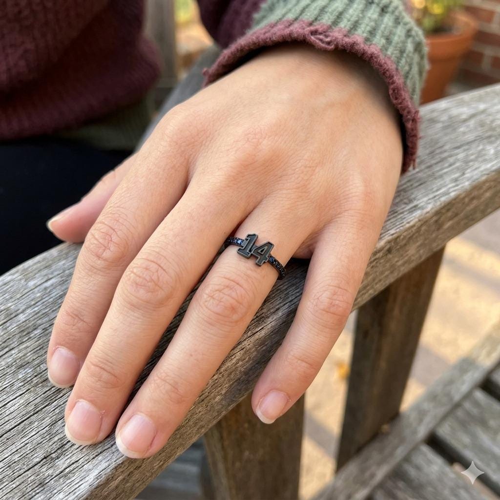 Personalized Number Ring for Daughter | Custom Birthstone Class Year Ring Gift | Graduation Jewelry from Mom | BRS071