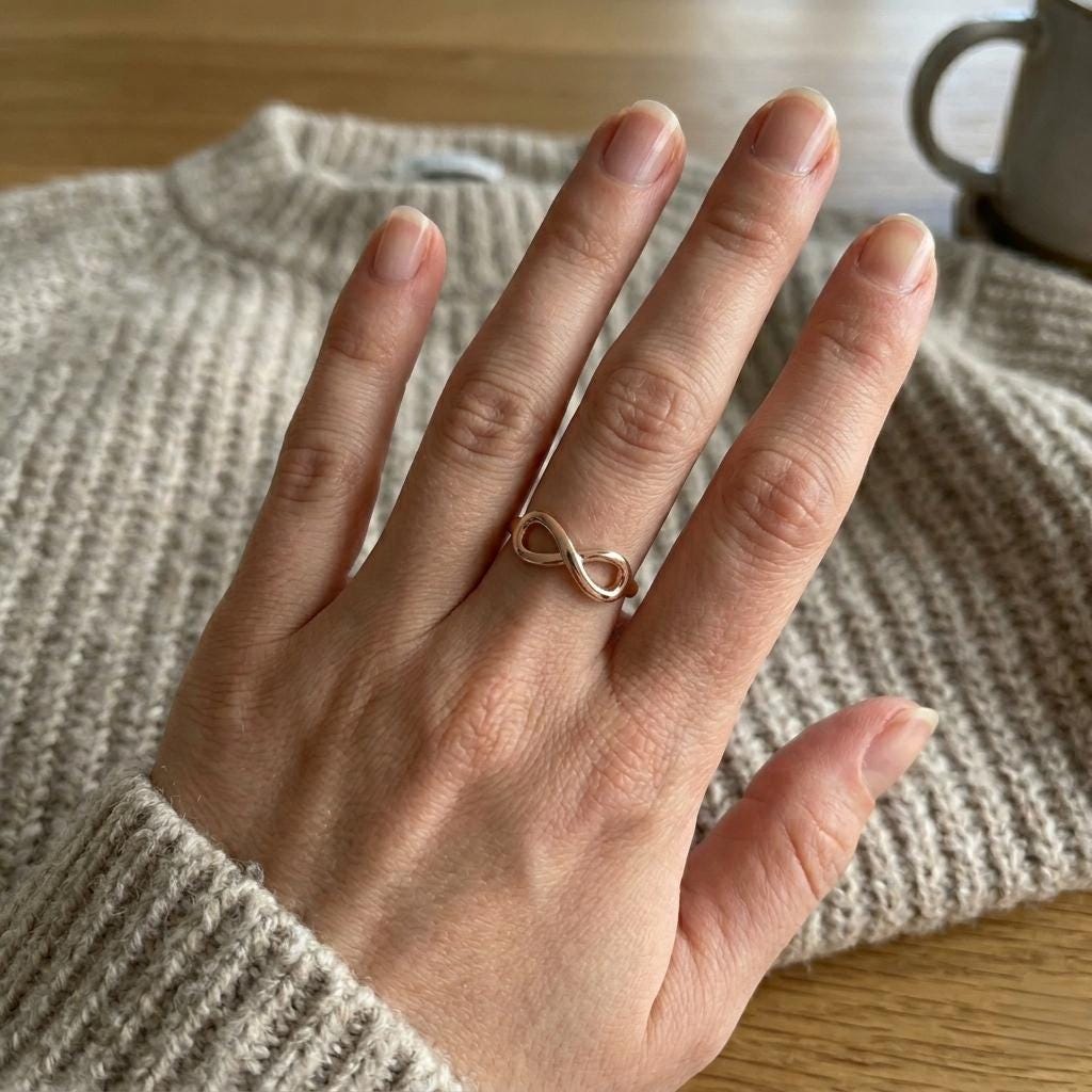 Personalized infinity name ring with custom name