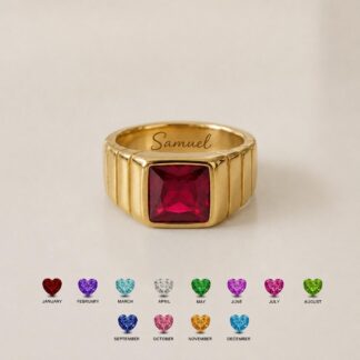 BRS086 two-birthstone infinity ring