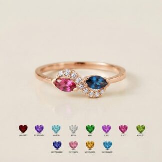BRS119 two-stone marquise ring for Mom
