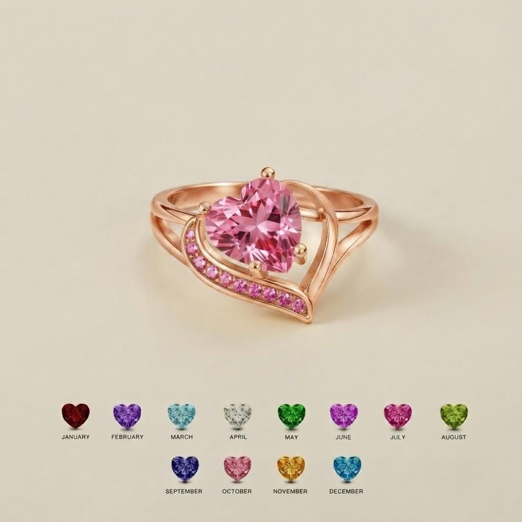 Grandma birthstone ring detail