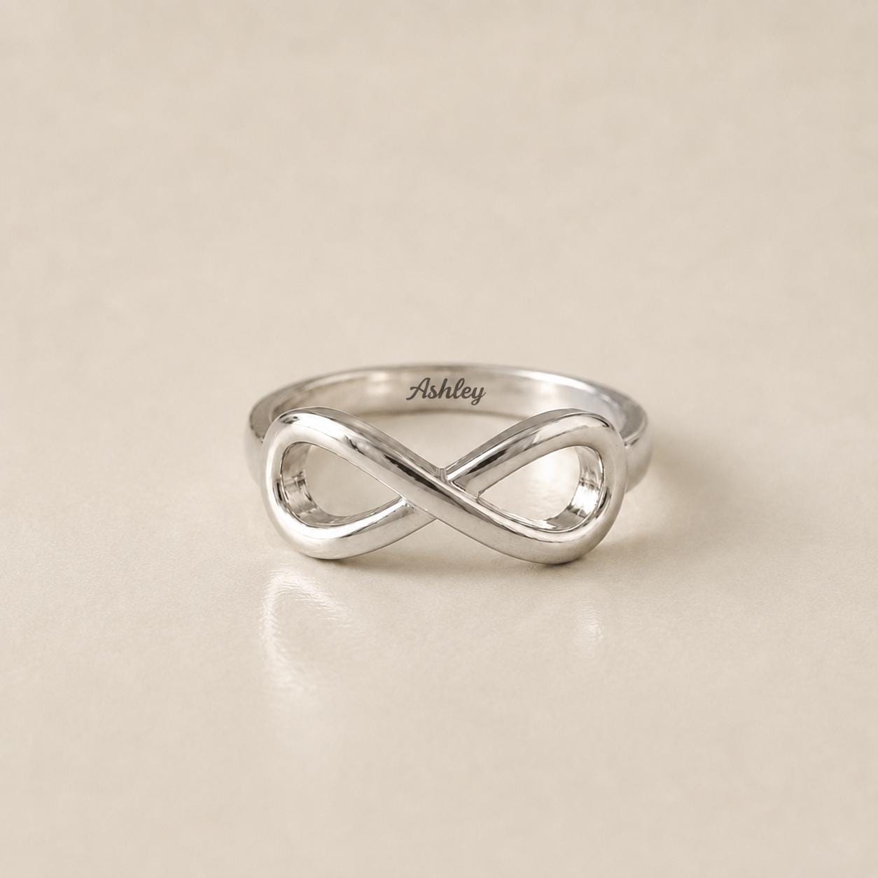 Personalized infinity name ring with custom name