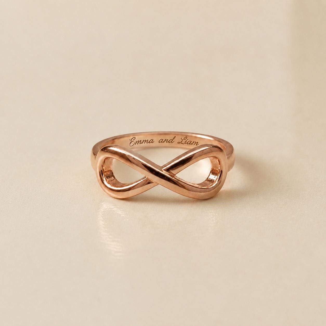 Personalized infinity name ring with custom name